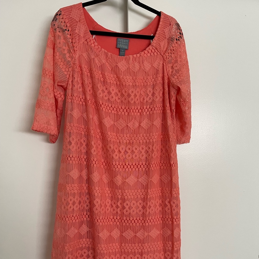 Cute Coral Dress - size 14 - Never Worn